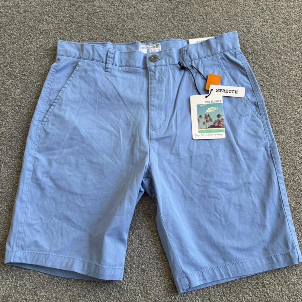 Free Planet Light Blue Chino Shorts